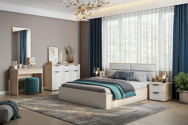 Кровать Норд КР03-160 1,6*2,0 м с основанием ЛДСП